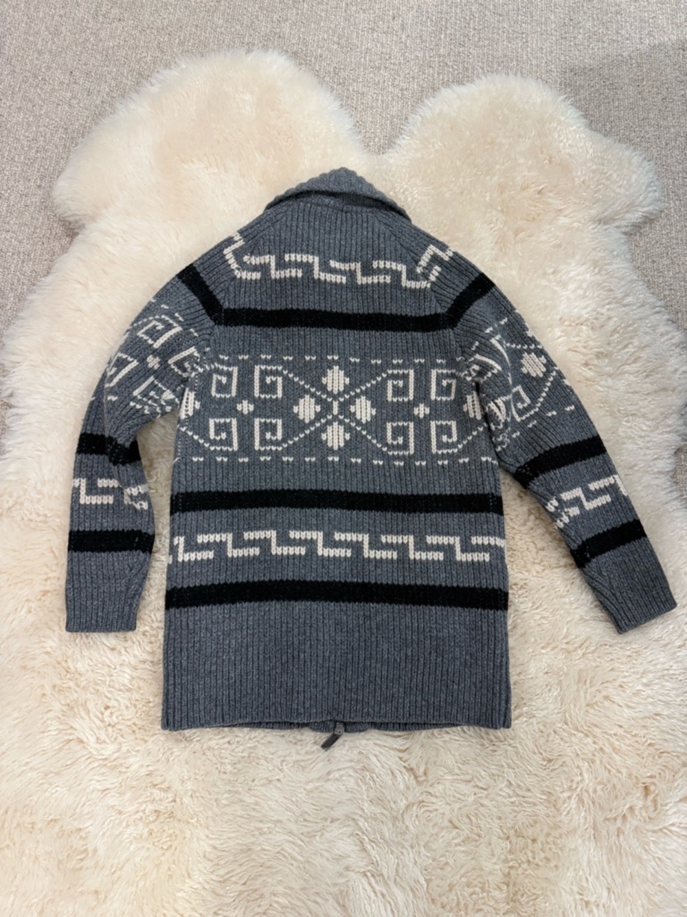Pendleton westerley wool cardigan women’s grey XS zip front “the dude” sweater - Picture 5 of 8
